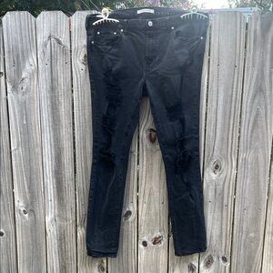 PacSun Charcoal Skinny Distressed Denim Jeans Size 36x32 GUC